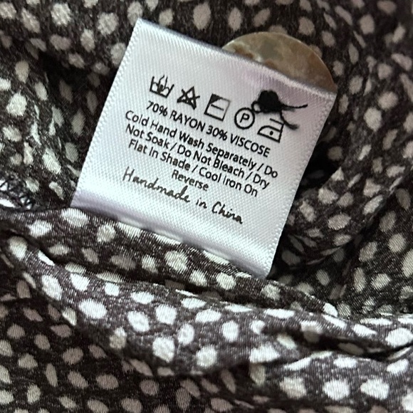 Auguste the Lable Tear Drop Staple Charcoal Drop Print Midi Dress Sz 6 US - Picture 14 of 14